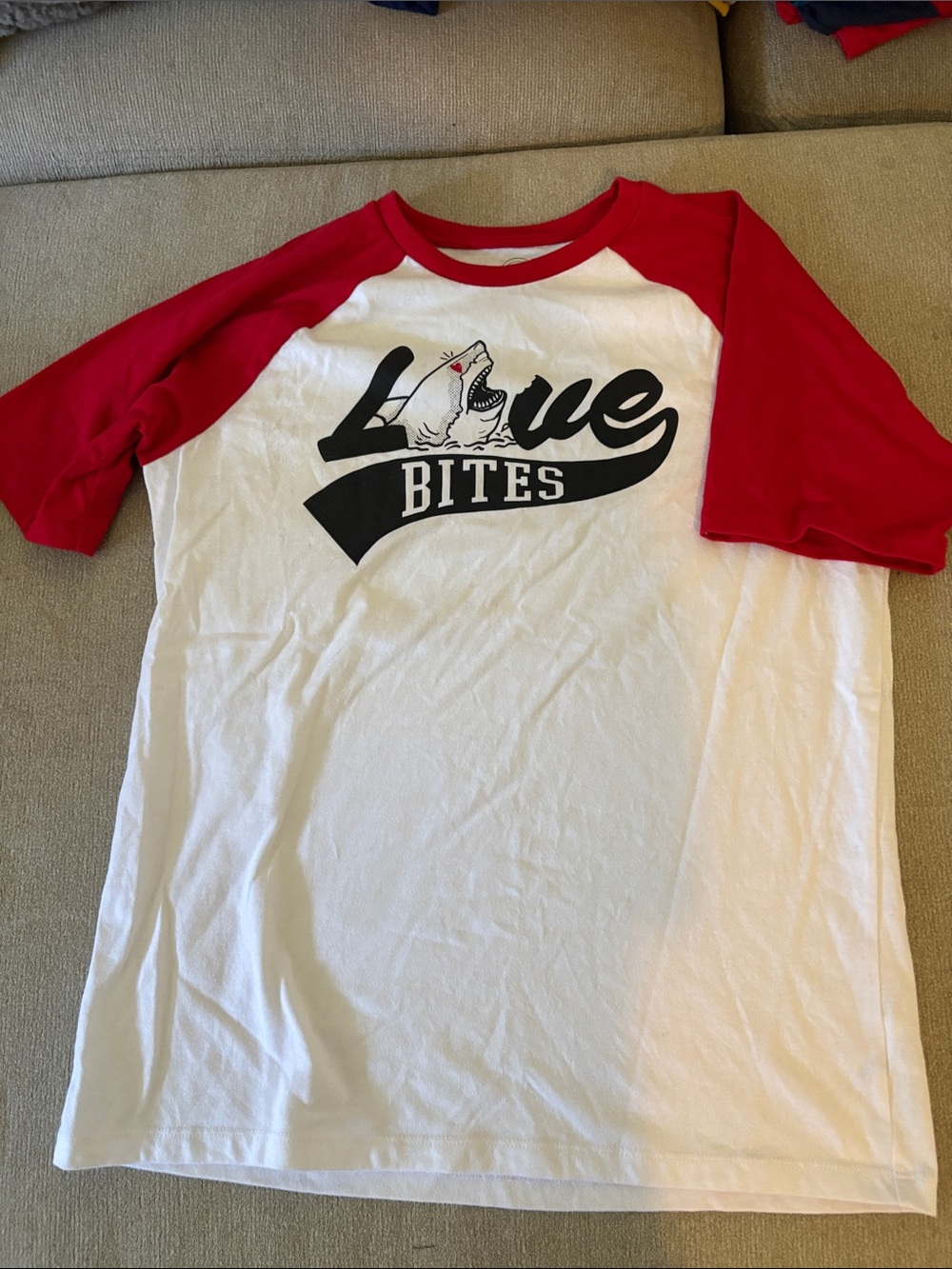 Mixit Red & White 'Love Bites' Raglan Tee